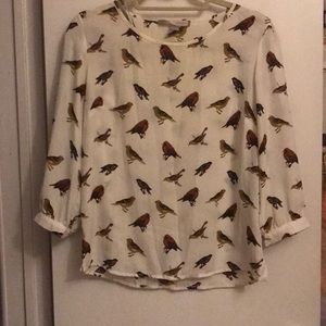 Small bird patterned blouse